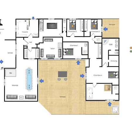 La Clef Decamp Greenland 15pers Jacuzzi Sauna Airhockey Billard